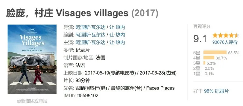 脸庞，村庄（2017）